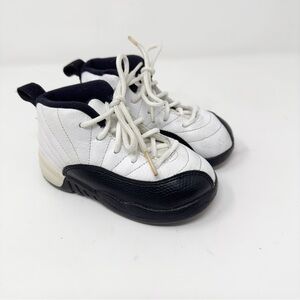 2013 Nike Air Jordan Retro 12 “Taxi” Blackk/White Toddler Shoes